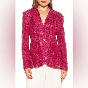 NWT ALEXIA ADMOR Kai Sequin Blazer SIZE 10